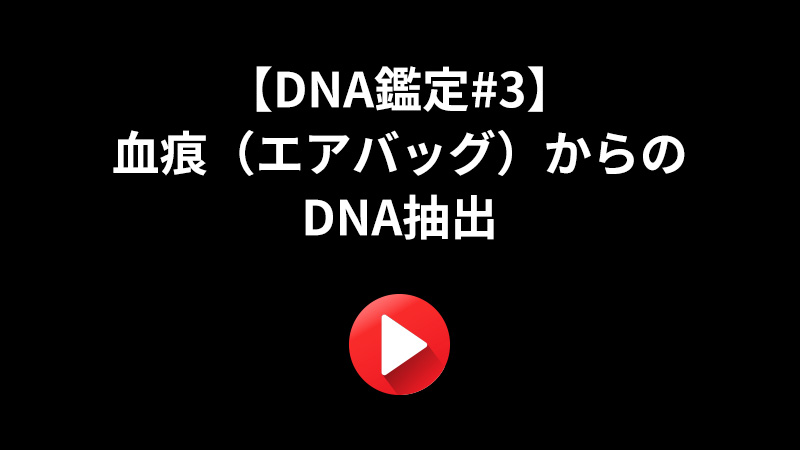 【DNA鑑定#3】血痕（エアバッグ）からのDNA抽出
